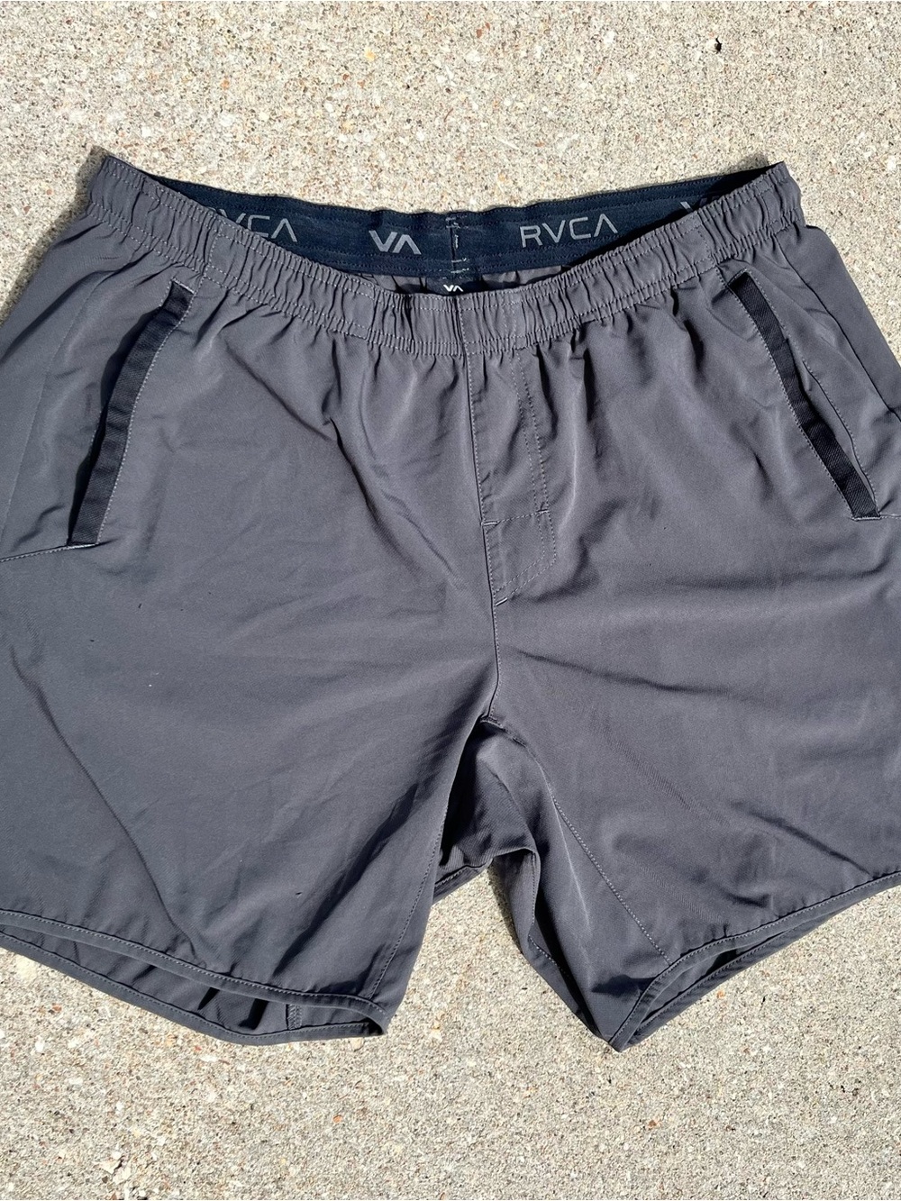 RVCA Men's Charcoal Athletic Shorts